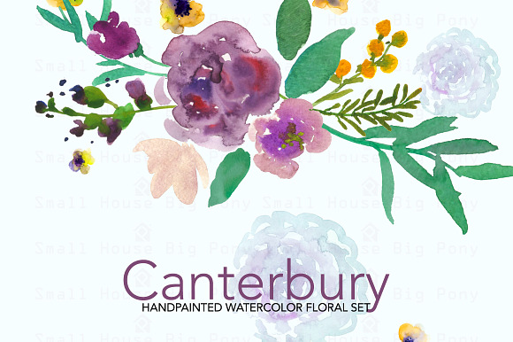 Canterbury- Watercolor Clip Art Set in Illustrations - product preview 1