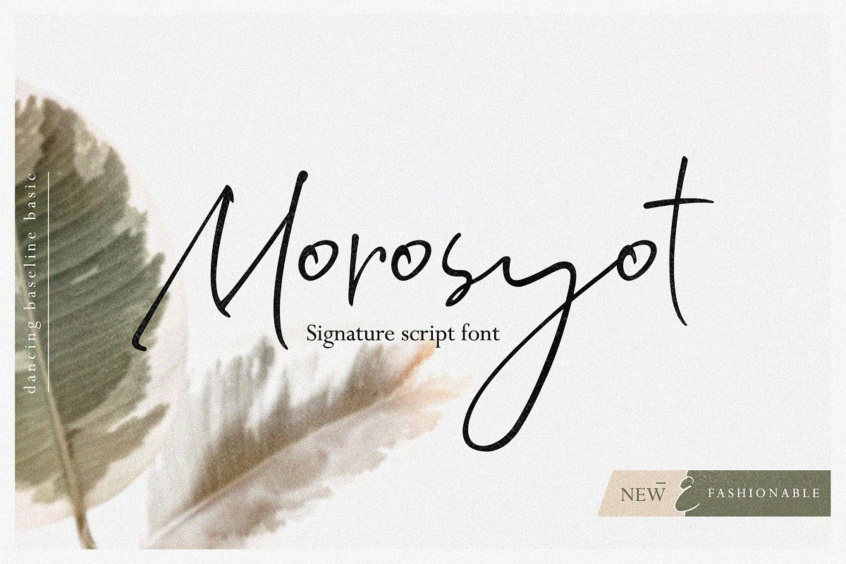 Morosyot Signature Script Font in Script Fonts - product preview 8