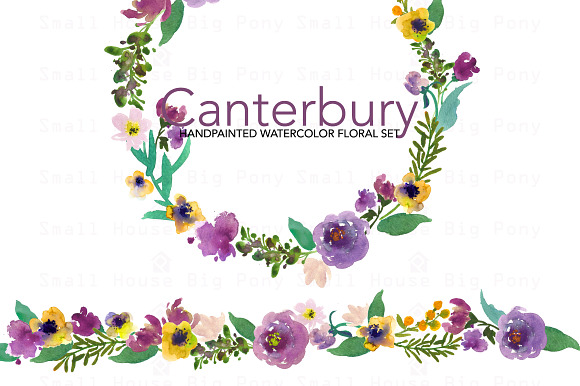 Canterbury- Watercolor Clip Art Set in Illustrations - product preview 3