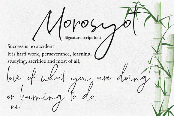 Morosyot Signature Script Font in Script Fonts - product preview 9