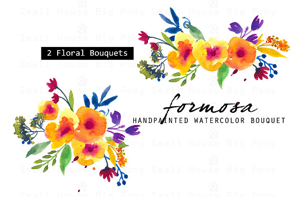 Formosa - Watercolor Clip Art Set in Illustrations - product preview 3