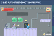 32X32 SCI-FI PLATFORMER-SHOOTER GAME