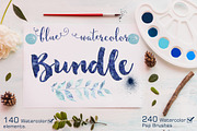 Watercolor Bundle +240 Ps Brushes