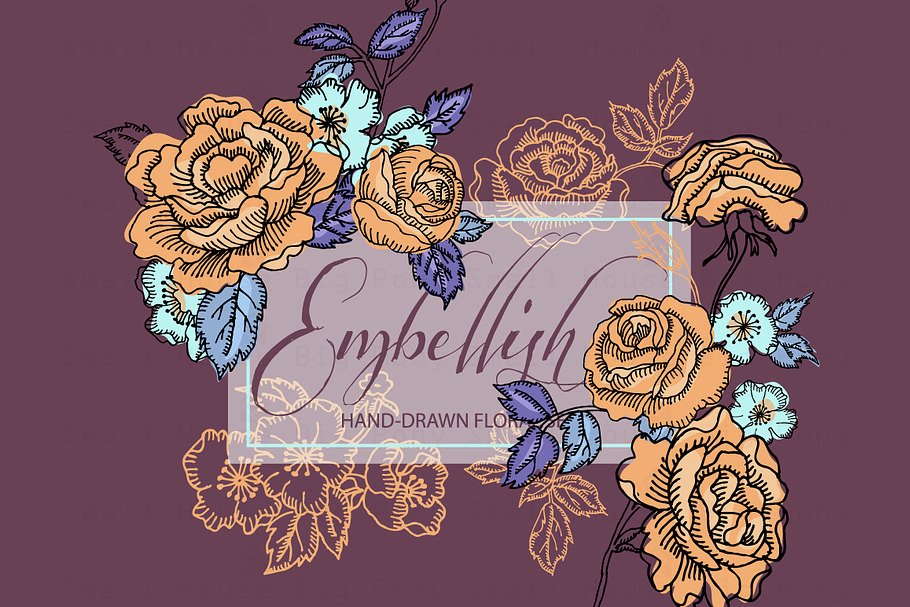 Embellish Roses- Vector and PNG File in Illustrations - product preview 8