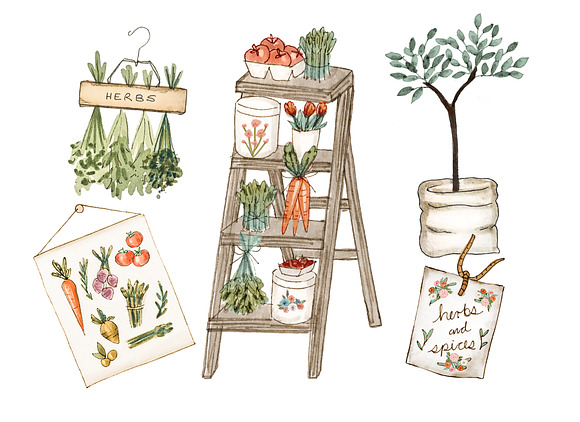 Gardening clipart in Illustrations - product preview 1