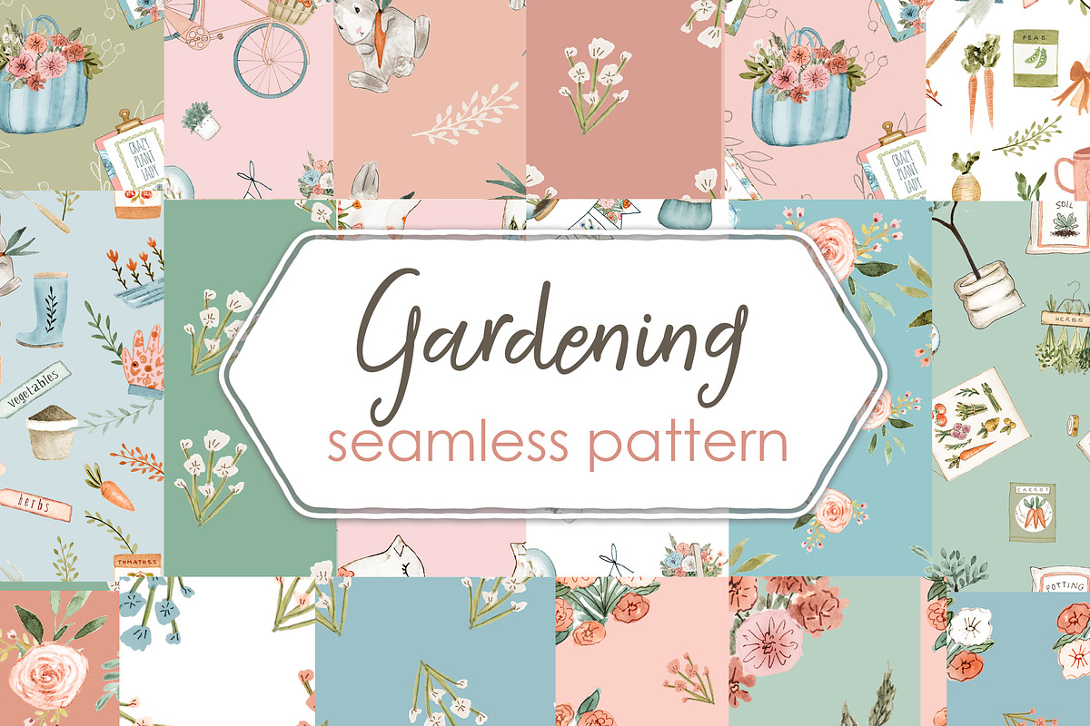 Spring seamless patterns in Patterns - product preview 8