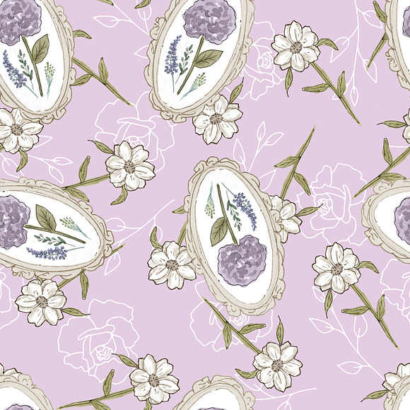 Lavender seamless pattern in Patterns - product preview 6