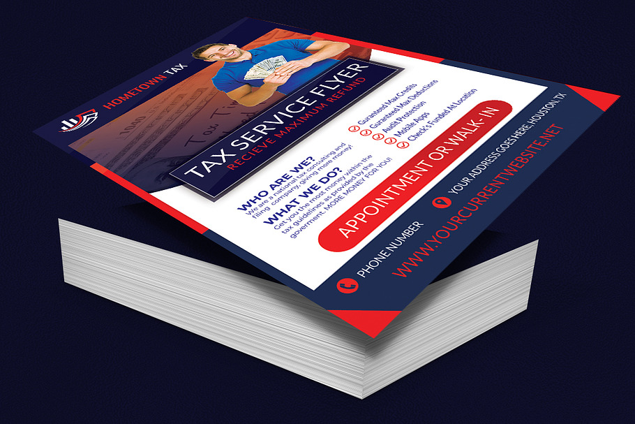 Income Tax Flyer Template PSD