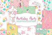 Birthday seamless patterns