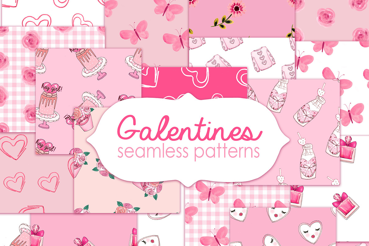 Galentines clipart in Patterns - product preview 8