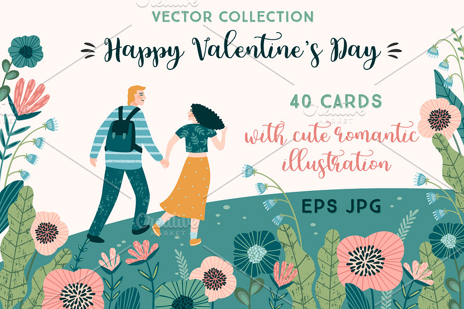 Happy Valentine's Day. Vector cards. in Illustrations - product preview 8