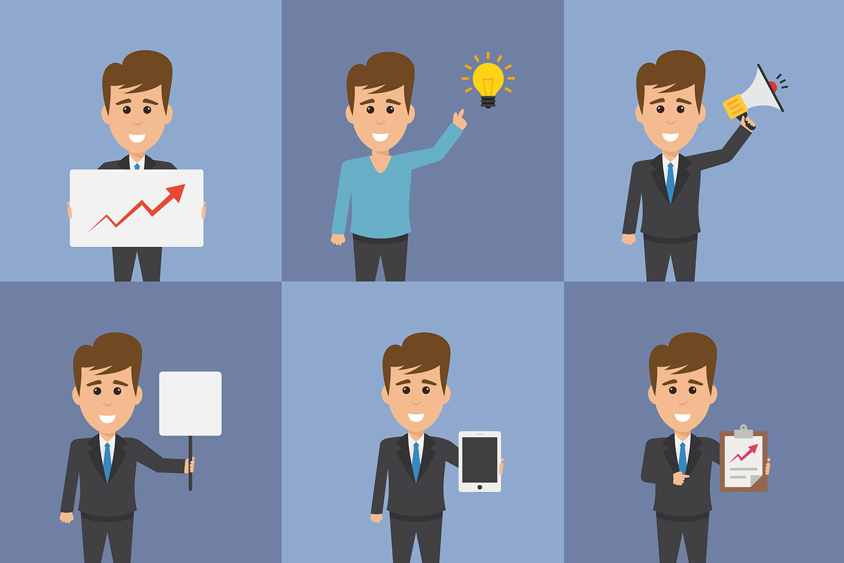 20 Business Concept Idea Characters  in Icons - product preview 8
