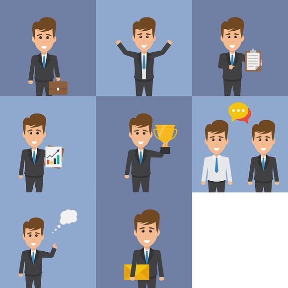 20 Business Concept Idea Characters  in Icons - product preview 2
