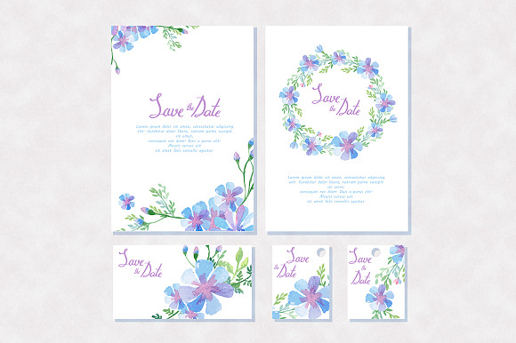 Watercolor vector floral Elements in Objects - product preview 2