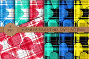 Seamless Valentines Day Patterns Set