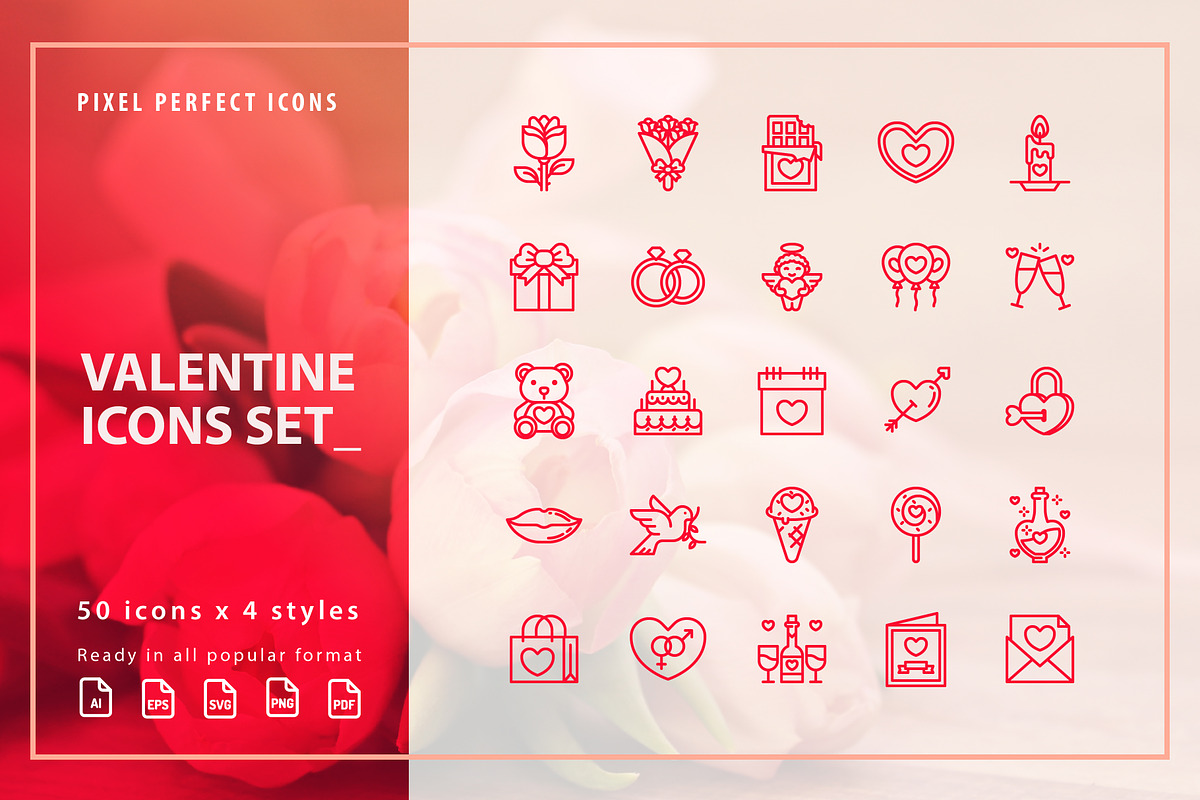 Love / Valentine / Wedding Icons Set in Love Icons - product preview 8