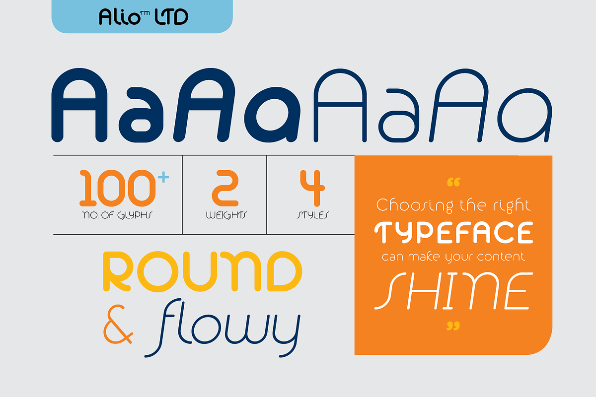 Alio LTD – Round Display Sans Serif in Sans-Serif Fonts - product preview 8