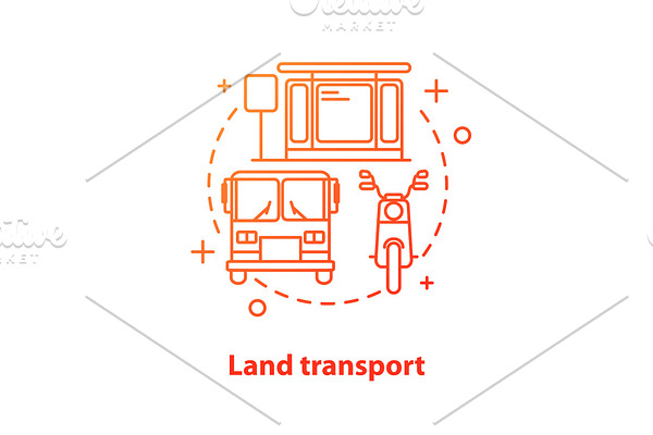 Land transport concept icon