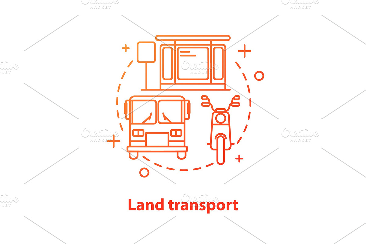 Land transport concept icon in Icons - product preview 8