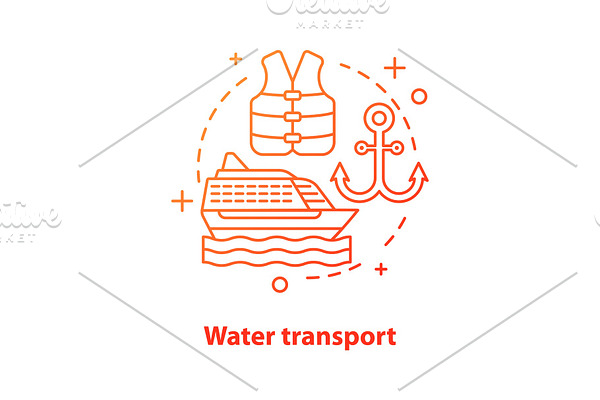 Water transport concept icon