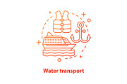 Water transport concept icon