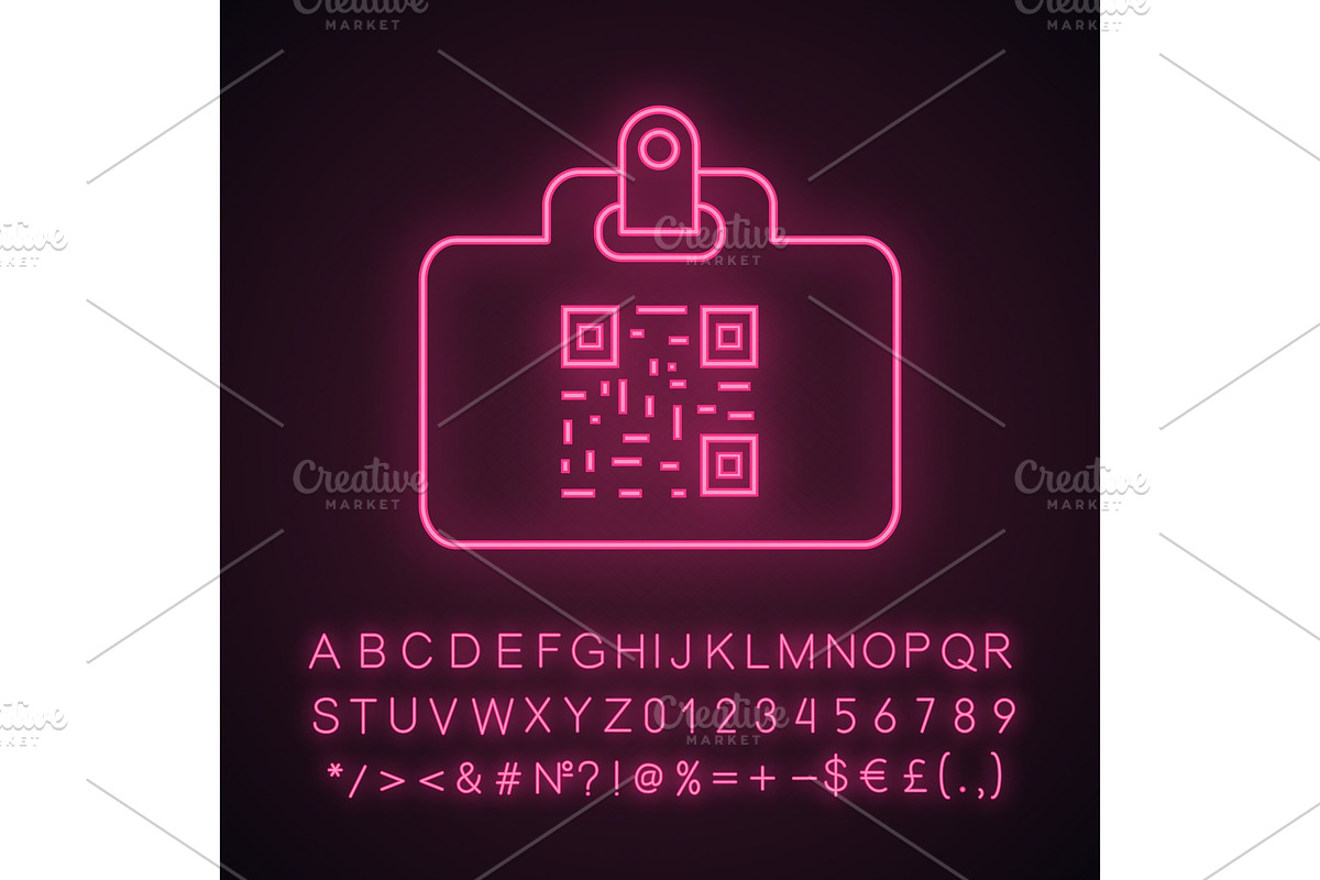 QR code identification card icon in Icons - product preview 8