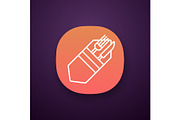 Fork and knife in napkin app icon