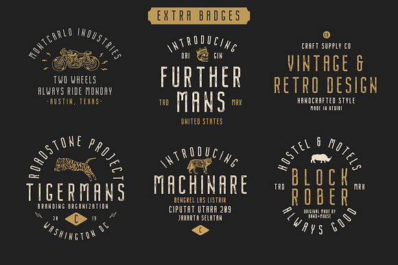 Nordin Vintage Font Family + Extras in Sans-Serif Fonts - product preview 1