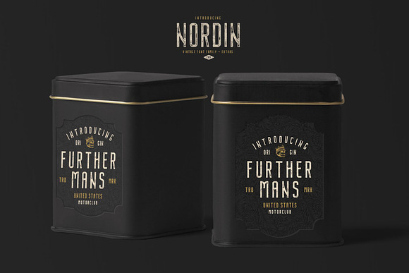 Nordin Vintage Font Family + Extras in Sans-Serif Fonts - product preview 2