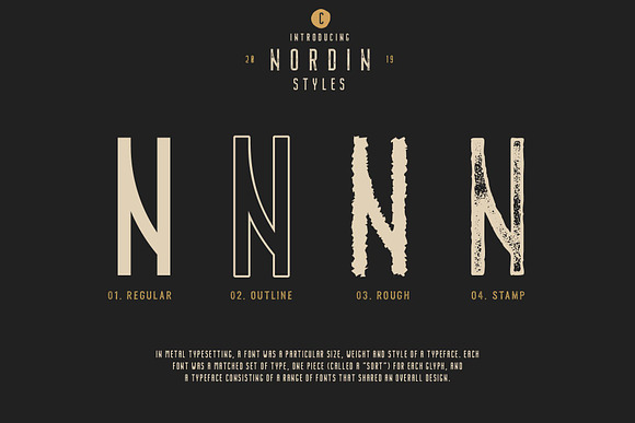 Nordin Vintage Font Family + Extras in Sans-Serif Fonts - product preview 4