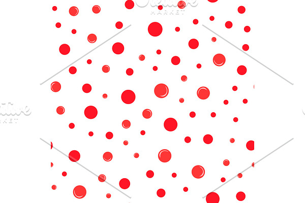 Red Balls Vector Seamless Pattern