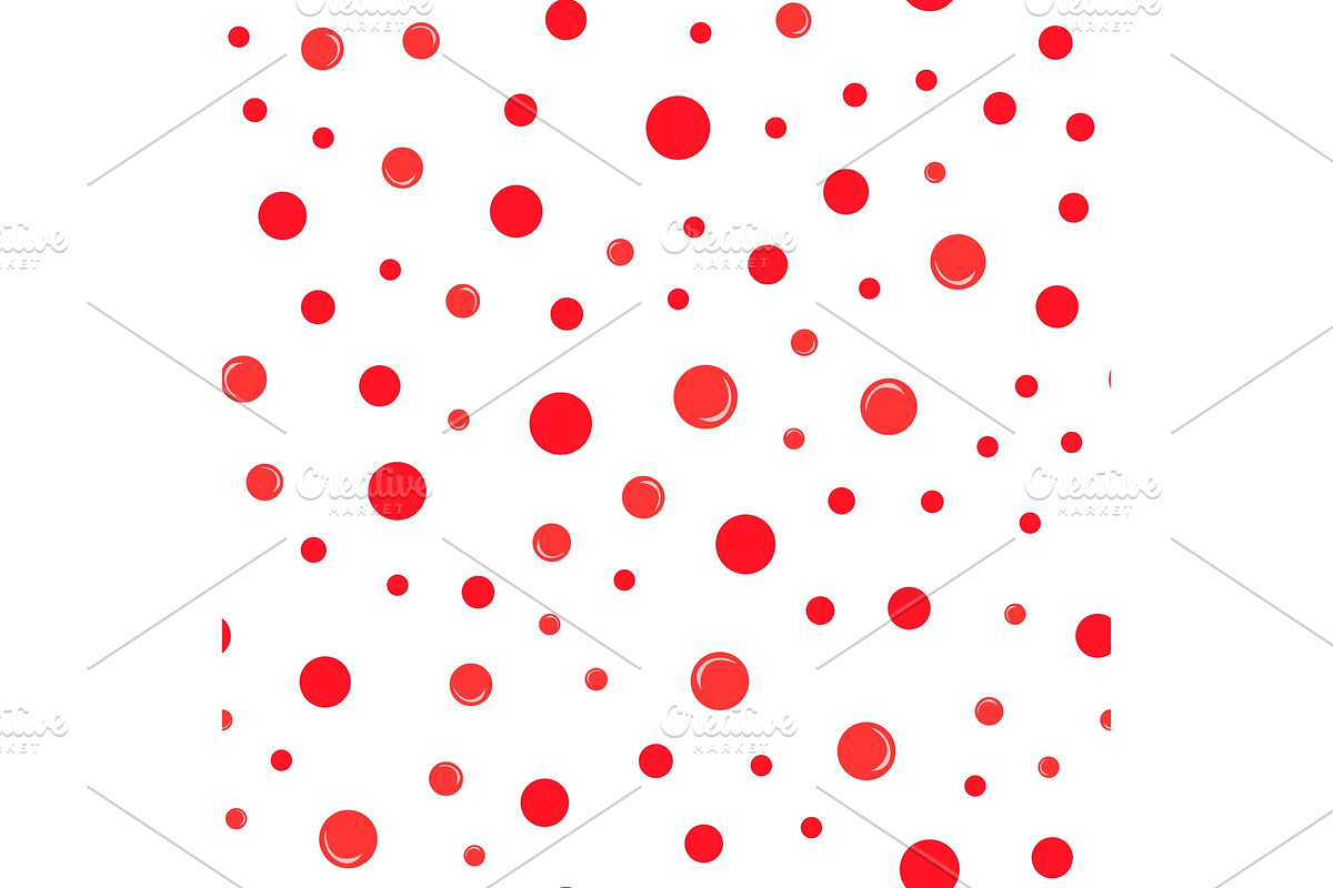 Red Balls Vector Seamless Pattern in Illustrations - product preview 8