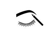 Eyebrows shaping glyph icon