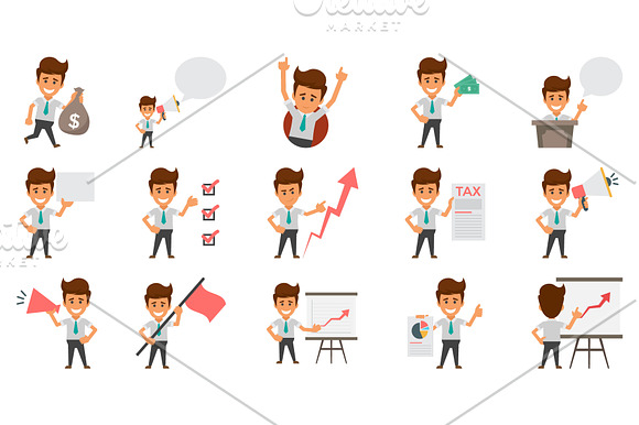 70 Happy Office Workers  in Icons - product preview 2