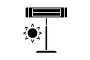 Infrared heater glyph icon