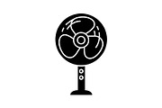 Stand floor fan glyph icon