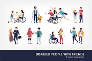 Disabled people with friends