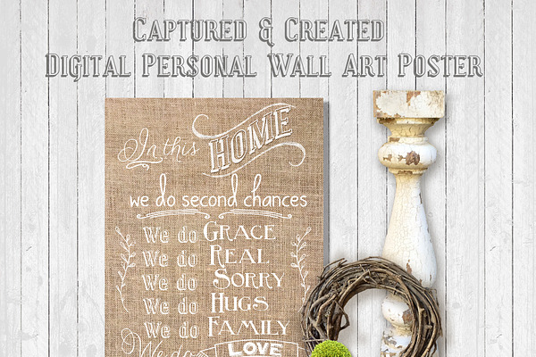 Burlap- In This Home-Wall Art Poster