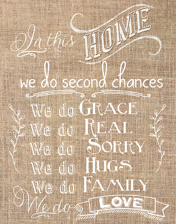 Burlap- In This Home-Wall Art Poster in Illustrations - product preview 1