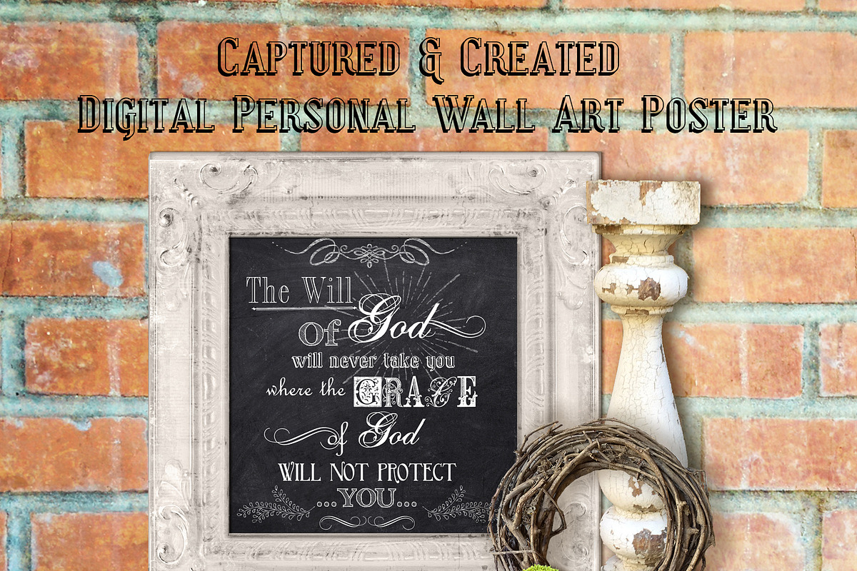 Chalkboard-The Will Of God- Wall Art in Illustrations - product preview 8