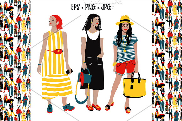 Fashion Girls Collection+Planner in Illustrations - product preview 4