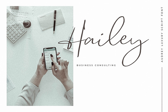 Audrey | Luxury Script Font in Script Fonts - product preview 6
