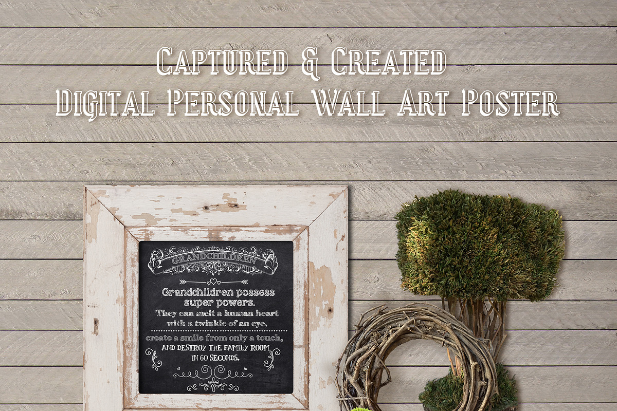 Chalkboard-Grandchildren-Wall Art in Illustrations - product preview 8