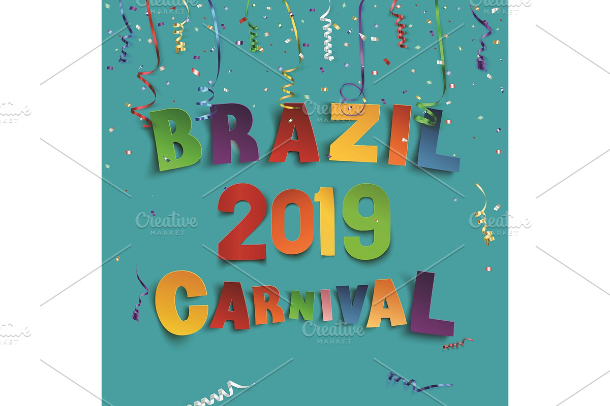 Brazil carnival 2019 background with in Objects - product preview 8