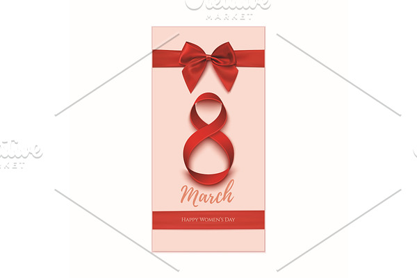 8 march gift card, banner or poster