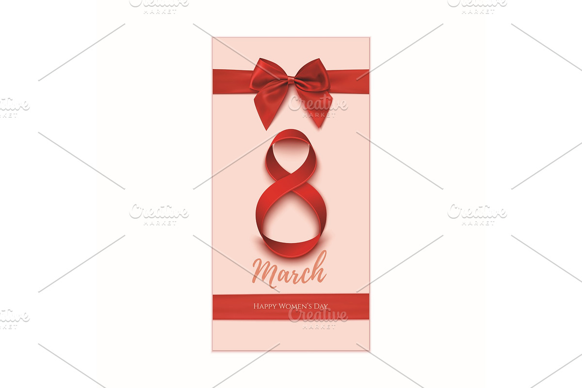 8 march gift card, banner or poster in Objects - product preview 8