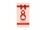 8 march gift card, banner or poster