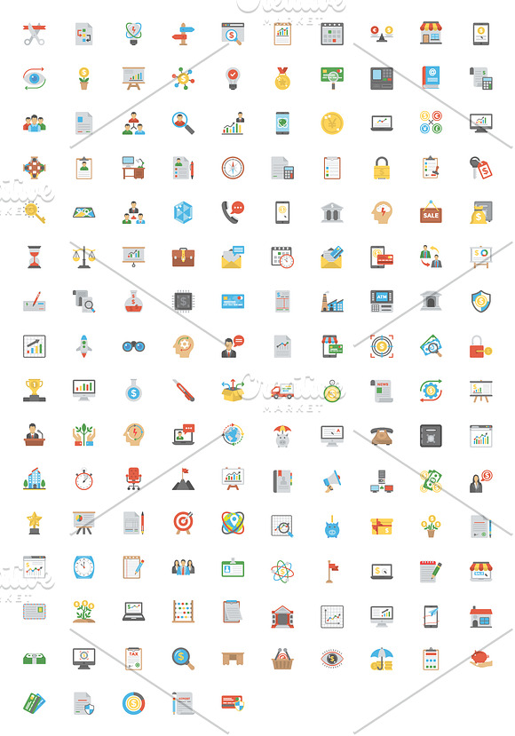 155 Startup and Business Flat Icons in Icons - product preview 1