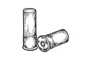 Shotgun cartridge engraving vector