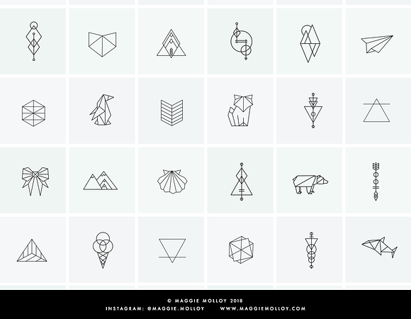 101 Geometric Logo Elements EPS PSD in Illustrations - product preview 3